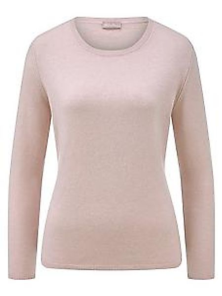 Rundhals-Pullover aus Schurwolle und Kaschmir include rosé günstig online kaufen