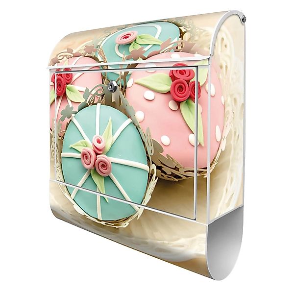 Banjado Design Briefkasten Weiß Pulverbeschichtet 39x47x14cm 2 Schlüssel Mi günstig online kaufen