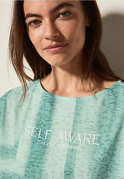 Cecil Print-Shirt, mit Tunnelzug am Saum günstig online kaufen
