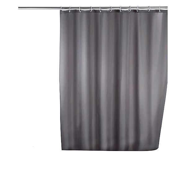 Wenko Anti-Schimmel Duschvorhang Uni 180 cm x 200 cm Grau günstig online kaufen