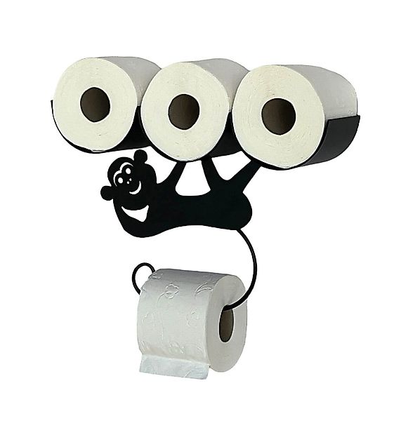 DanDiBo Toilettenpapierhalter Schwarz Wand Metall Affe günstig online kaufen