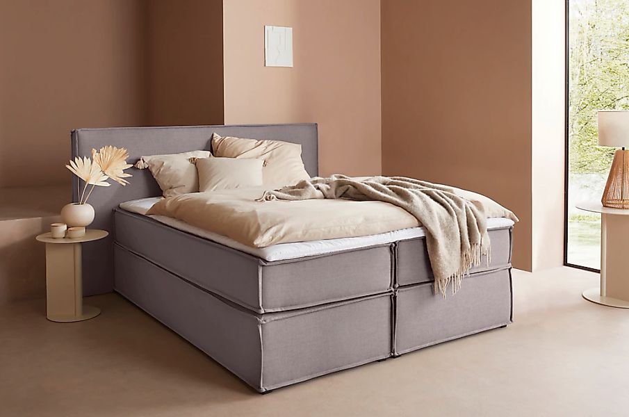 LeGer Home by Lena Gercke Boxspringbett "Yuma" incl. Topper, in 4 Breiten, günstig online kaufen