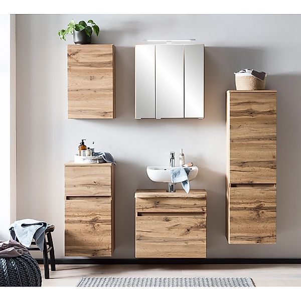Held Möbel 2-tlg. Unterbecken-Set Trient 60 cm Wotaneiche günstig online kaufen