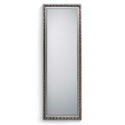 Schlafzimmerspiegel mit silbernem Holzrahmen Vintage Look günstig online kaufen