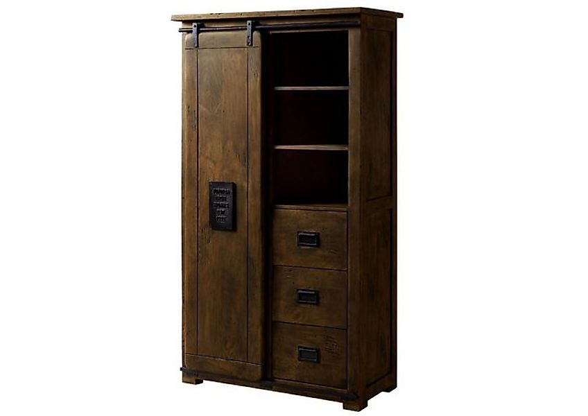 Massivmoebel24 Dreh-/Schwebetürenschrank #414 (Kleiderschrank Mango 100x45x günstig online kaufen