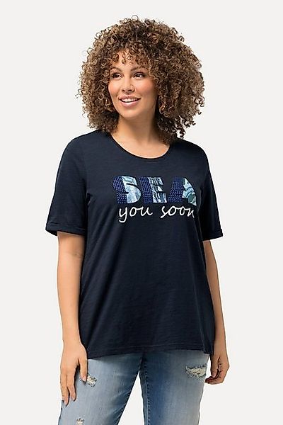 Ulla Popken T-Shirt T-Shirt Sea you soon Classic Rundhals Halbarm günstig online kaufen