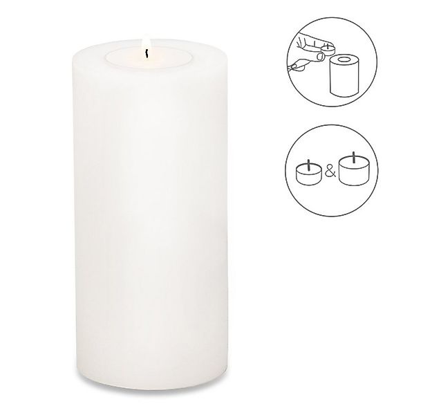 EDZARD Stumpenkerze Cornelius Ø 8 cm, (H 15 cm) Stumpenkerzen-Optik, Dauerk günstig online kaufen