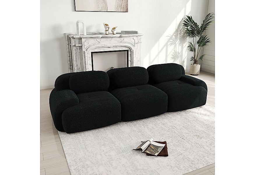 Odikalo 3-Sitzer modular kombinierbar Polstersofa Chaiselongue, 3-Sitzer-So günstig online kaufen