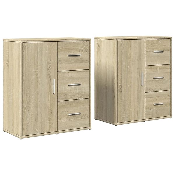 vidaXL Sideboards 2 Stk Sonoma-Eiche 60x31x70 cm Holzwerkstoff 3276555 günstig online kaufen
