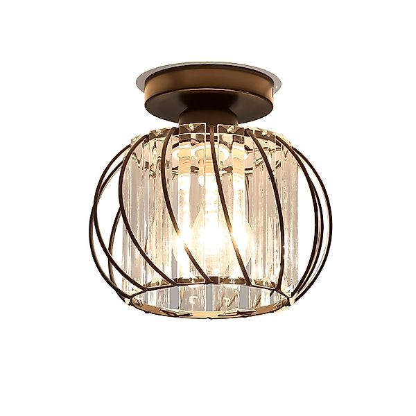Riserva Dekolicht Kristall Dekolampe,Eisen Deckenlampe,Schwarz/Gold Diagona günstig online kaufen