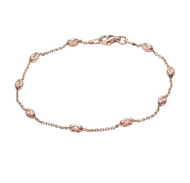 Materia Armkette Damen Rosegold Kugeln 19cm SA-68, Sterlingsilber, roseverg günstig online kaufen