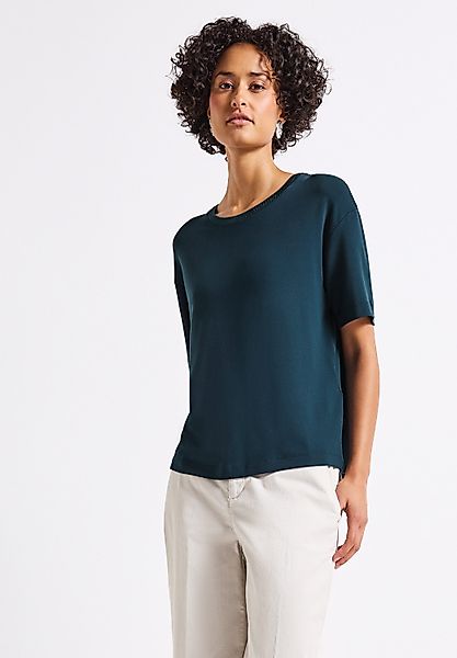 STREET ONE T-Shirt aus elastischem Materialmix günstig online kaufen
