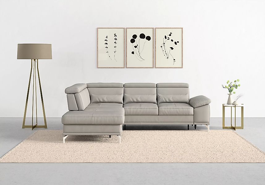 sit&more Ecksofa "Cabrio L-Form, mit Sitztiefenverstellung, Arm- und Kopfte günstig online kaufen