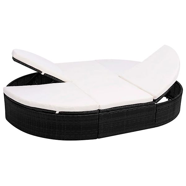 vidaXL Gartenliege Outdoor-Loungebett mit Kissen Poly günstig online kaufen