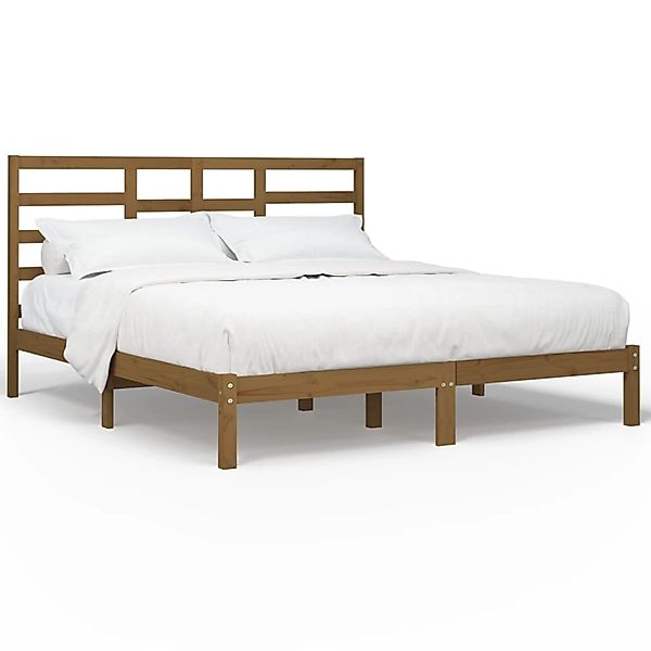vidaXL Massivholzbett Honigbraun 200x200 cm1084416 günstig online kaufen