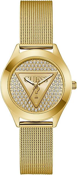 Guess Quarzuhr GLITZ PLAQUE GW0835L2, Armbanduhr, Damenuhr, Edelstahlarmban günstig online kaufen