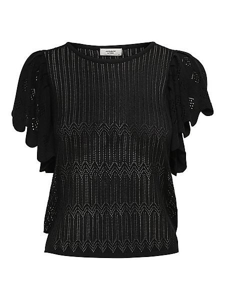 pieces Strickpullover - feminines Strickshirt mit Rüschendetails günstig online kaufen