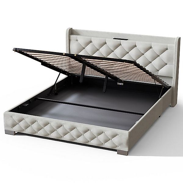Lexzurn Polsterbett Polsterbett Bett 140x200 mit Lattenrost (Doppelbett mit günstig online kaufen