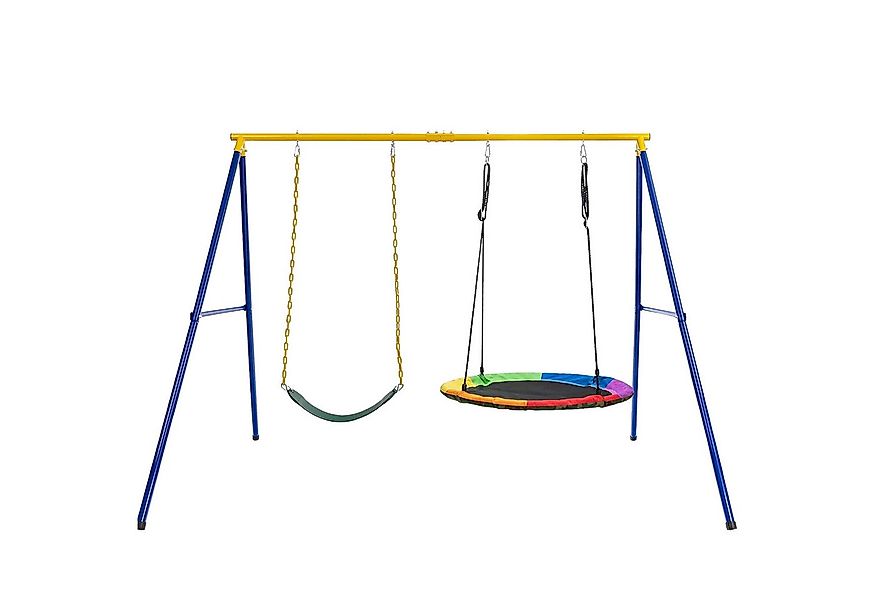 COSTWAY Doppelschaukel, (2-tlg), Schaukelgestell mit 2 Schaukeln für Kinder günstig online kaufen