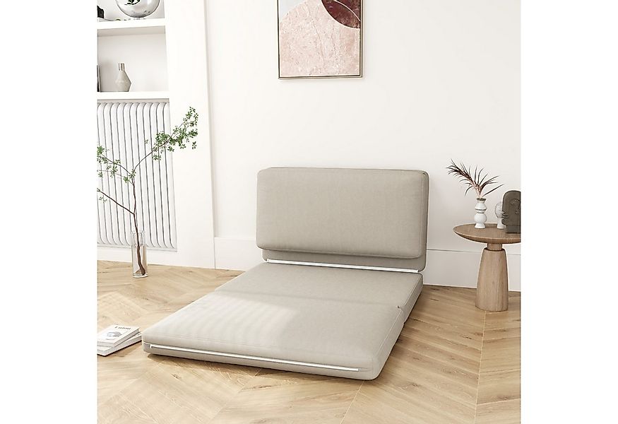 HOMCOM Sitzkissen 3-in-1 Klappbar Schlafsofa mit Samtoptik, für Schlafzimme günstig online kaufen