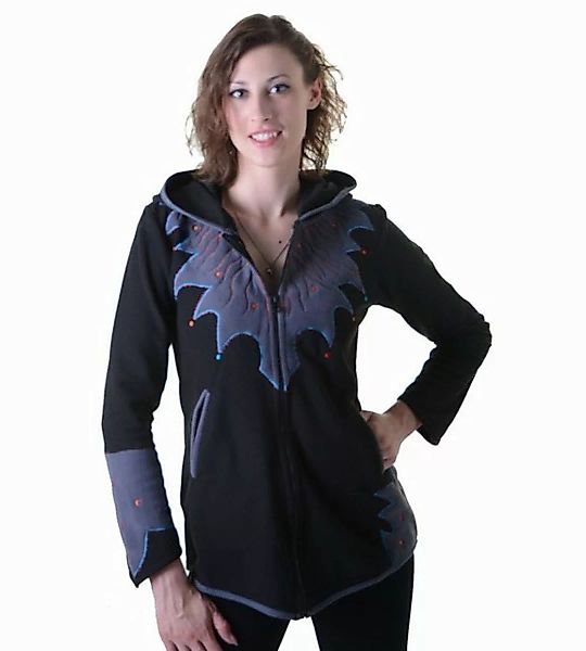 KUNST UND MAGIE Fleecejacke Damen Hippie Fleecejacke "The Tree" + Kapuze un günstig online kaufen