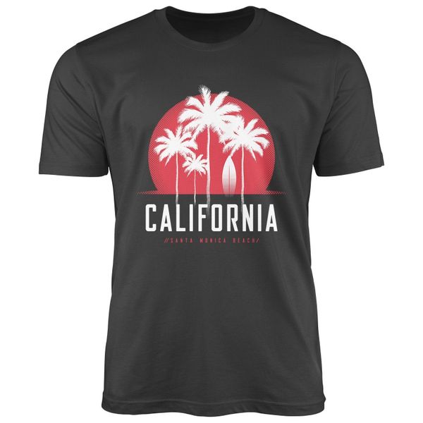 Neverless Print-Shirt Herren T-Shirt California Palmen günstig online kaufen