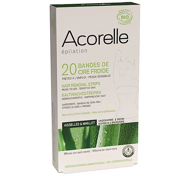 Acorelle Kaltwachsstreifen BIKINIZONE UND ACHSELN, 20 günstig online kaufen