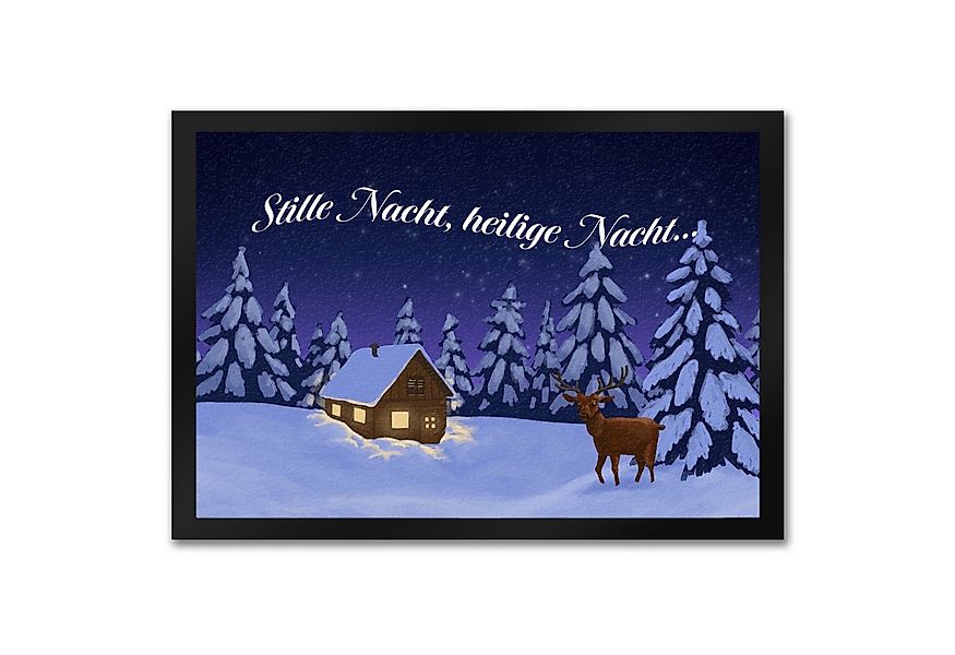 speecheese Fußmatte Schöne Winterlandschaft bei Nacht Fußmatte in 35x50 cm günstig online kaufen