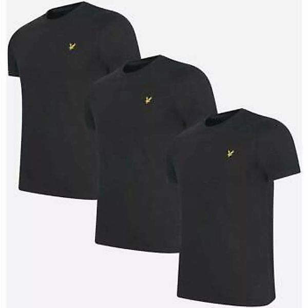 Lyle & Scott  T-Shirts & Poloshirts Plain t-shirt - jet black 3 pack günstig online kaufen