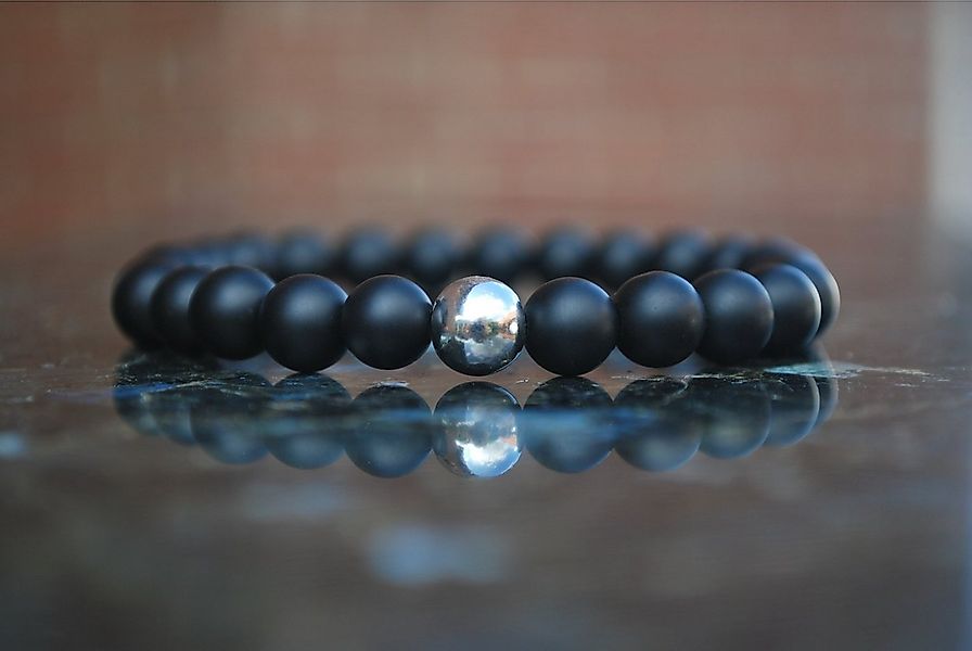 NAHLE Armband Onyx mit 925 Silberperle Perlenarmband (inkl. Schmuckbox), de günstig online kaufen