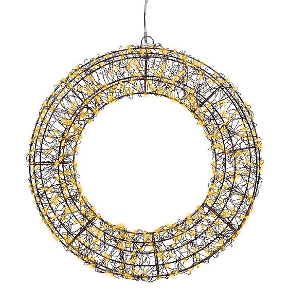 Kaemingk Dekokranz Lumineo LED-Kranz Metall schwarz, günstig online kaufen