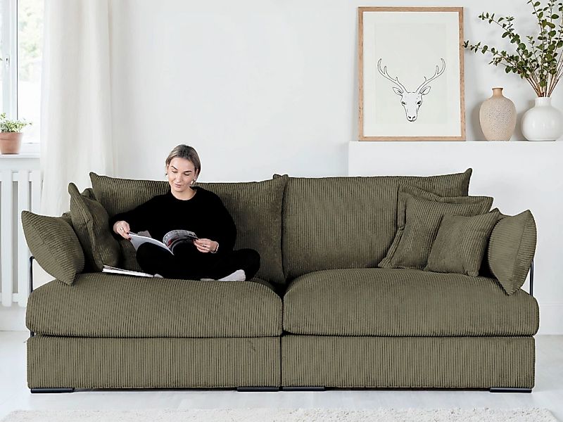 Home affaire Big-Sofa "Casa, Breite 190 cm" Mega-Sofa, in Cord oder Chenill günstig online kaufen