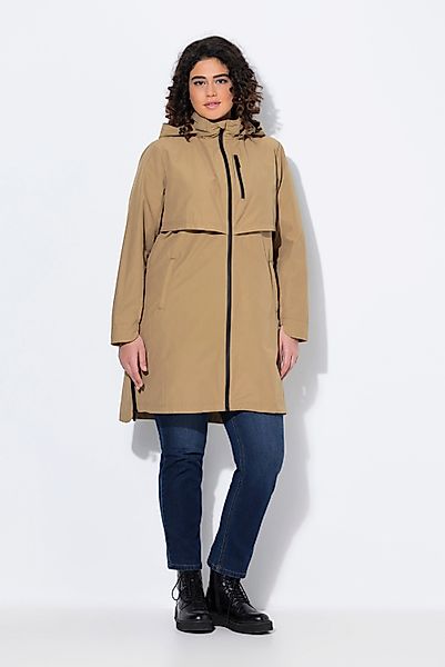 Ulla Popken Funktionsjacke Parka Zipper-Seitenschlitze Kapuze günstig online kaufen
