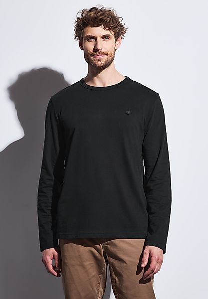 STREET ONE MEN Langarmshirt aus reiner günstig online kaufen