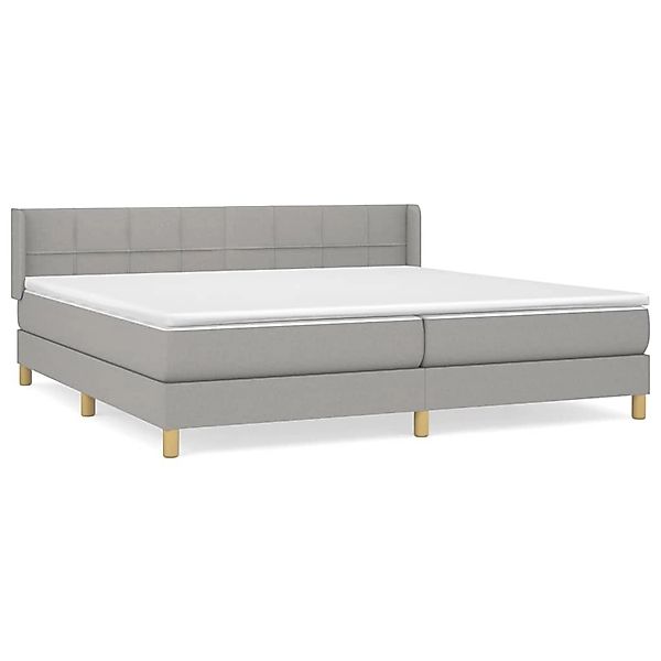 vidaXL Boxspringbett mit Matratze Hellgrau 200x200 cm Stoff 3130297 günstig online kaufen
