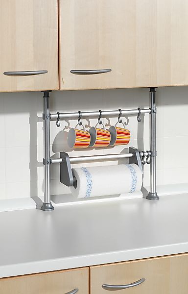 Ruco Küchenregal Aluminium/Kunststoff, mit Küchenrollenhalter und Haken günstig online kaufen