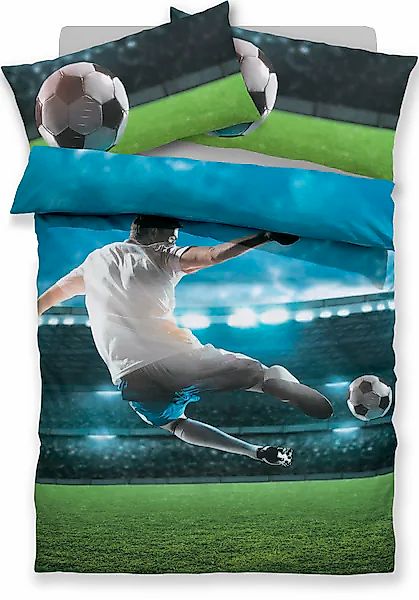 OTTO home Bettwäsche »Joonas« 2 Stk. tlg. American Football günstig online kaufen