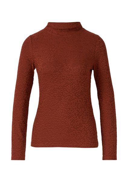 s.Oliver Langarmshirt T-Shirt Leicht glänzendes Jacquard-Shirt günstig online kaufen