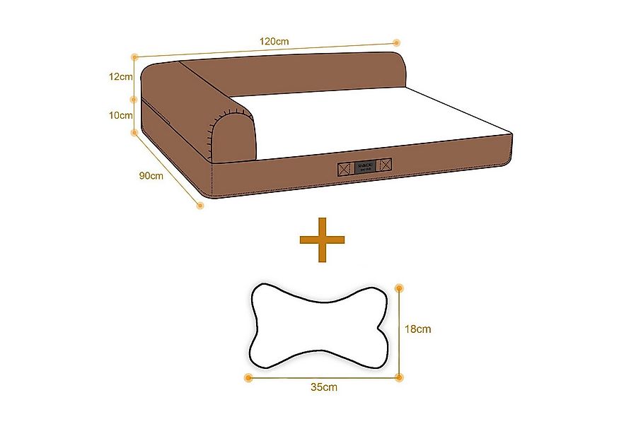 M-Diamant Tierbett Hundebett Waschbares orthopädisches Haustierbett Hunde K günstig online kaufen