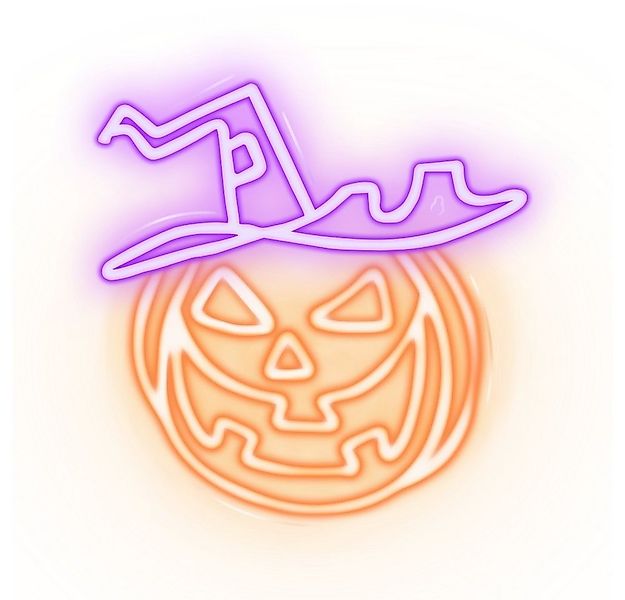 COFI 1453 LED Dekofigur Neonleuchte Plexiglas LED verfluchter Kürbis Leucht günstig online kaufen