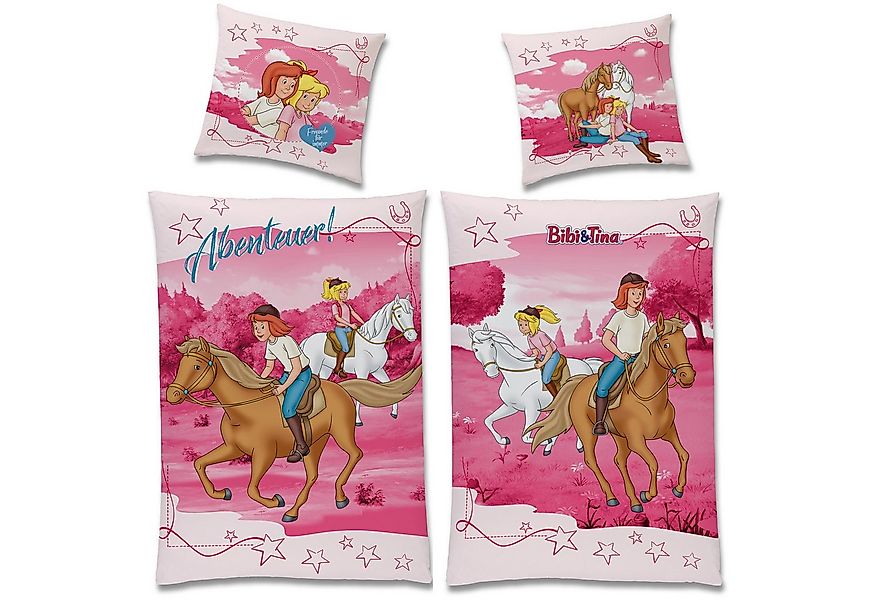 BERONAGE Kinderbettwäsche Bibi und Tina Abenteuer Bettwäsche Biber / Flanel günstig online kaufen