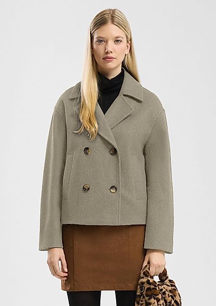 QS Funktionsjacke Outdoor-Jacke Cabanjacke in Wolloptik günstig online kaufen