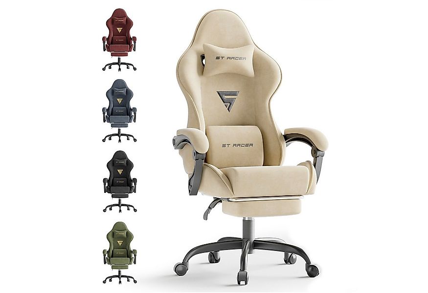 Ferghana Gaming-Stuhl Gaming-Stuhl: Kopfstütze, Lendenkissen, Armlehnen, Fu günstig online kaufen