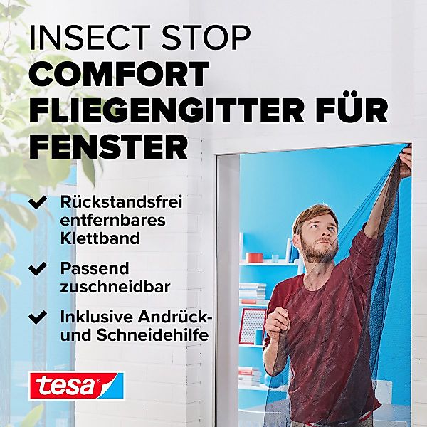 tesa Insektenschutz-Fensterrahmen Insect Stop Comfort Fliegengitter günstig online kaufen
