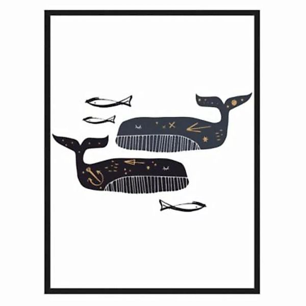 Milan Moon Wandbild Meeresbewohner schwarz Gr. 40 x 50 günstig online kaufen