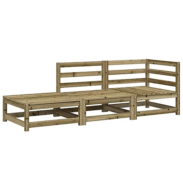 vidaXL Gartensofa mit Hocker 2-Sitzer Kiefernholz Imprägniert 837976 günstig online kaufen