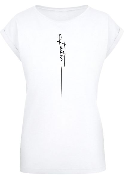 Merchcode T-Shirt "Merchcode Damen Ladies Faith Extended Shoulder Tee" 1 St günstig online kaufen