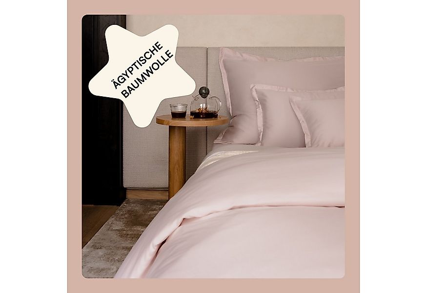 Amqua Bettwäsche Luxus Mako Satin, 100% ägyptische Baumwolle Premium Bettwä günstig online kaufen