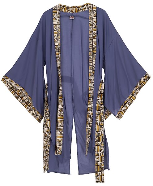 Guru-Shop Kimono Leichter Kimono mit Bordüre, günstig online kaufen