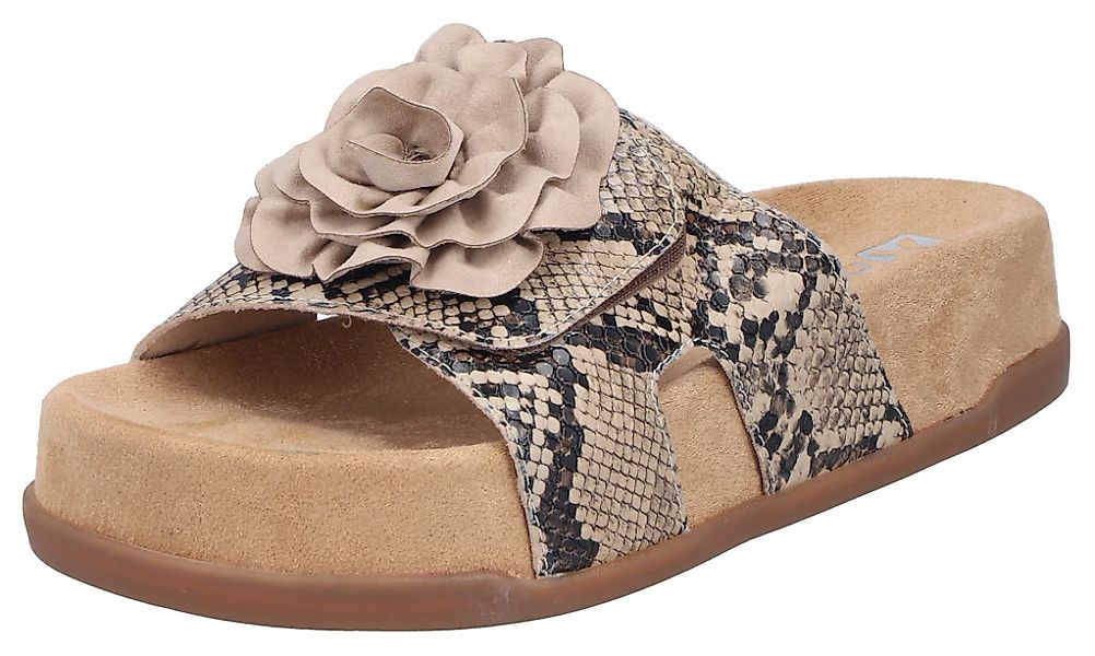 Rieker Pantolette Sommerschuh, Urlaubsschuh, Strandschuh mit Blüte günstig online kaufen